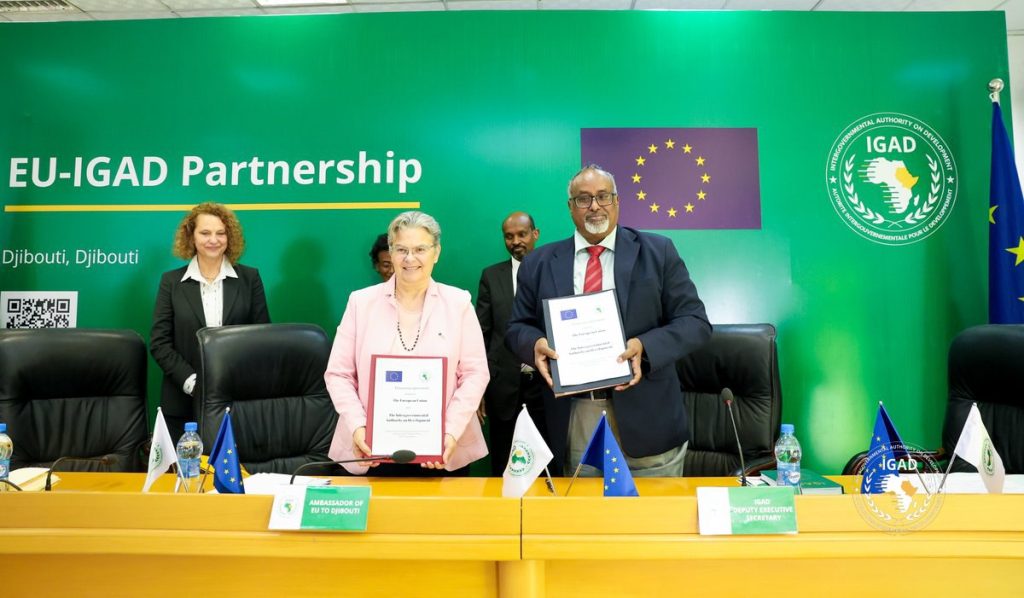 IGAD, EU Sign 4 Mil Euros Financing Agreement to Strengthen Partnership for Regional Dev’t & Peace